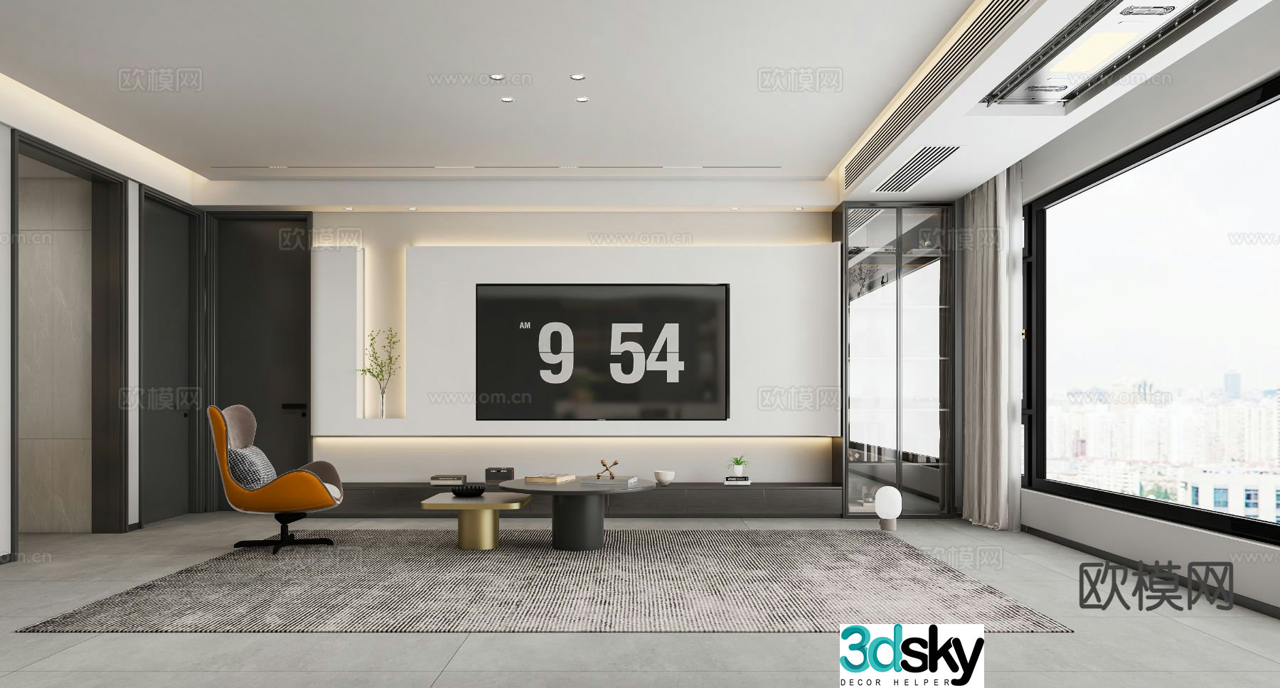 Modern living room 3d model