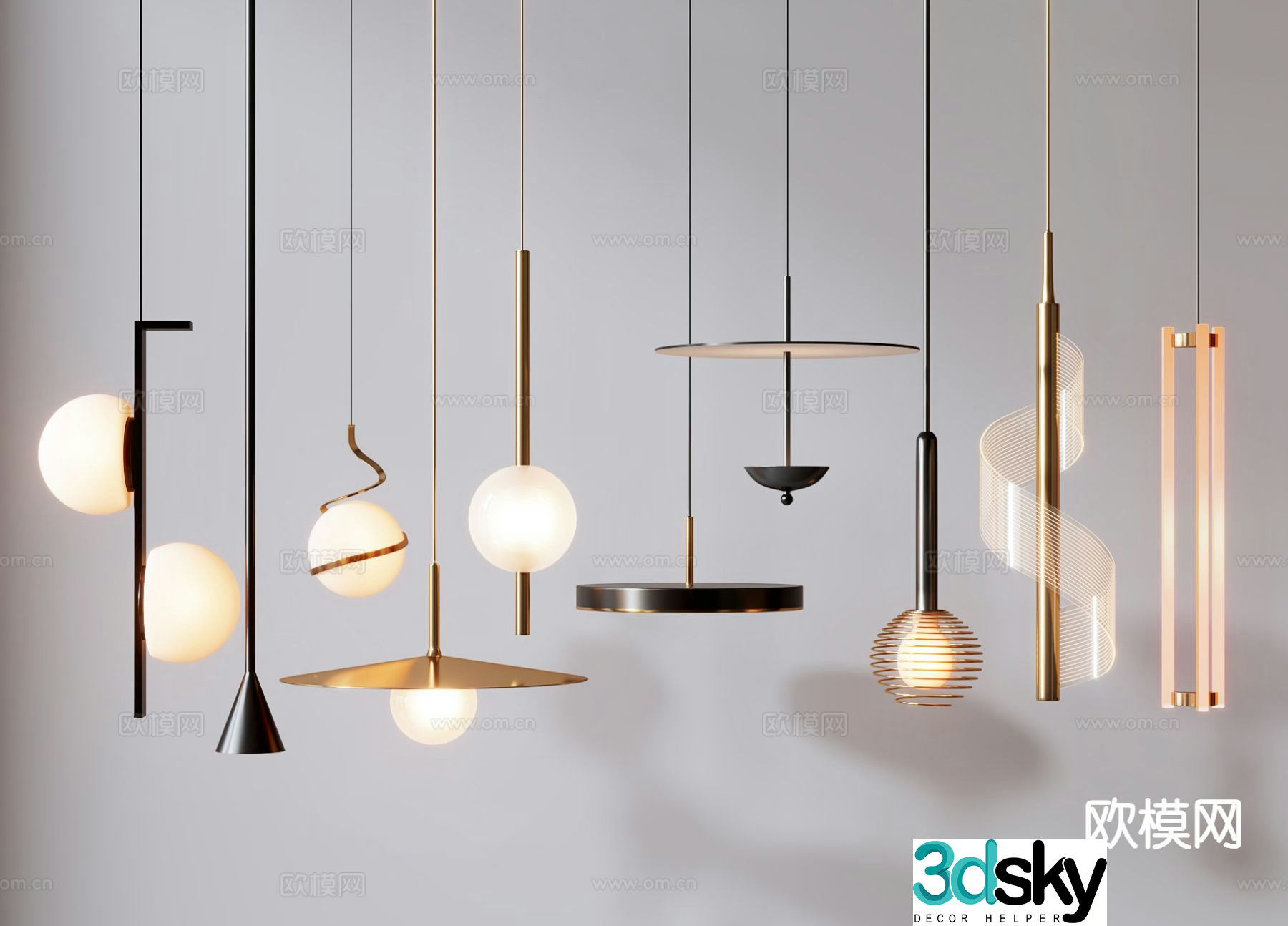 Light luxury small chandelier bedside small chandelier 3d model
