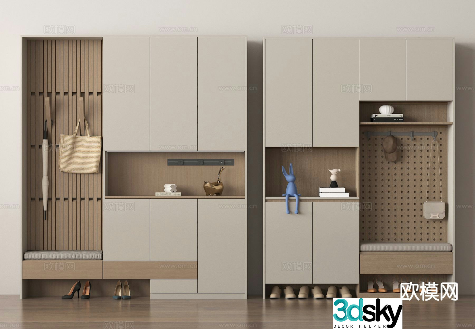 Entrance shoe cabinet Entry shoe cabinet 3D model