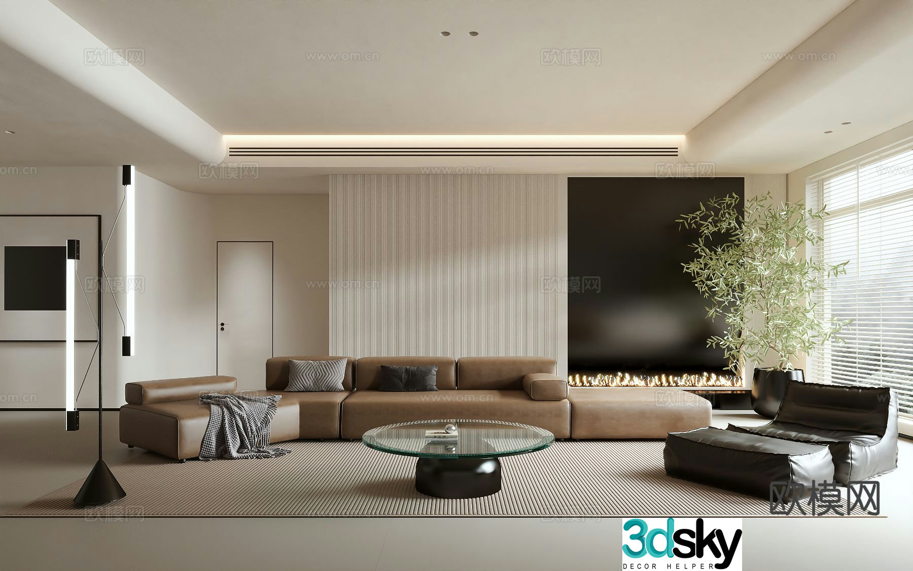 Modern living room 3d model