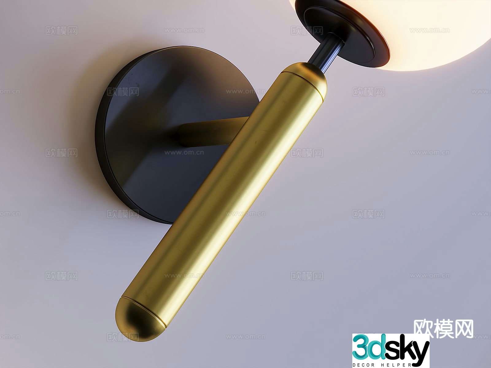 Light luxury wall lamp glass wall lamp 3d model