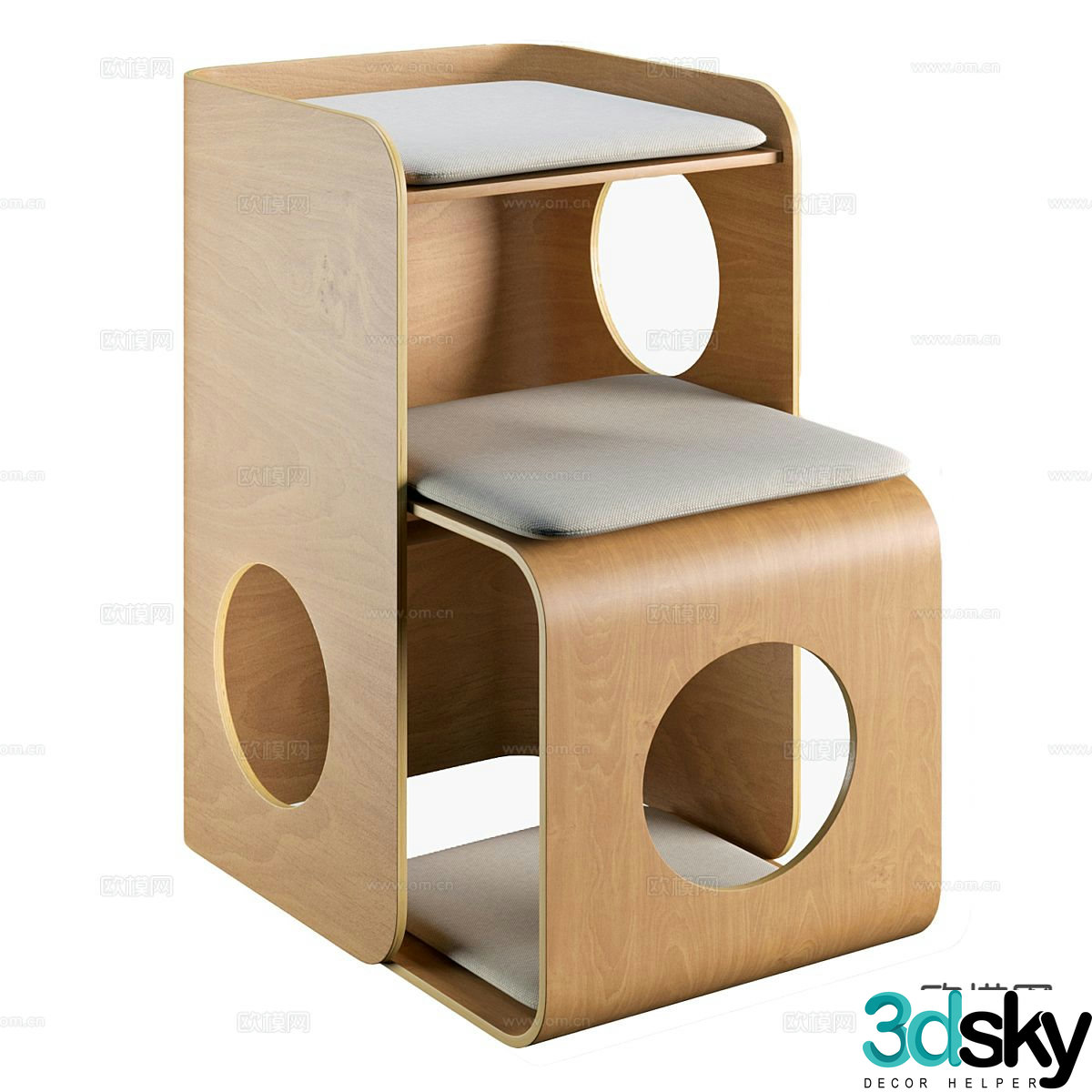 Modern children’s chair children’s stool modeling chair 3d model