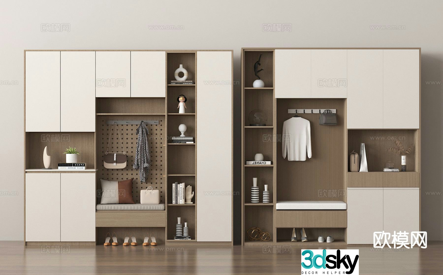 Entrance shoe cabinet Entry shoe cabinet 3D model