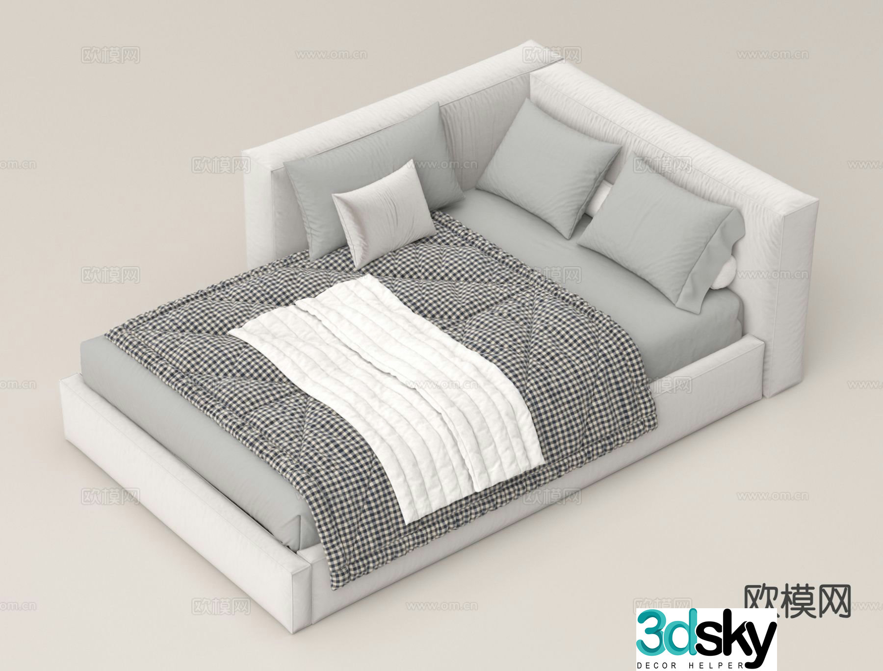 Modern sofa bed 3d model