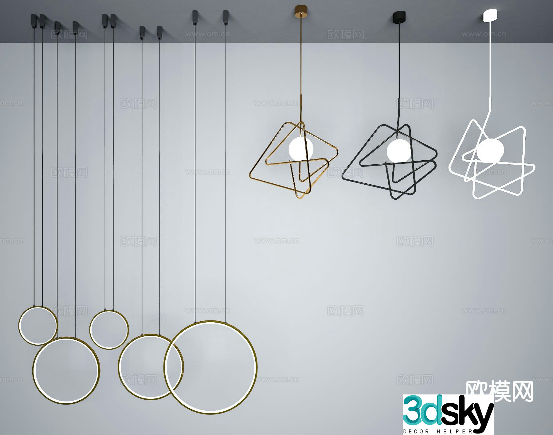 Light luxury small chandelier bedside small chandelier 3d model