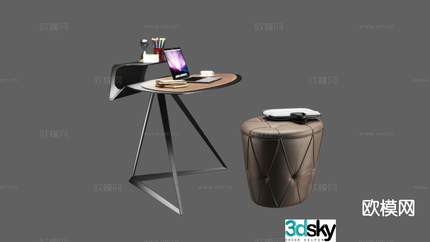 Fashion computer desk desk 3d model