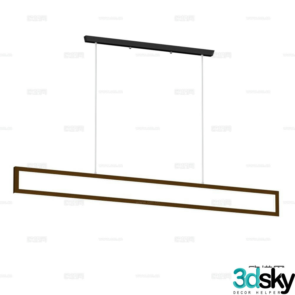 Dini long chandelier 3d model