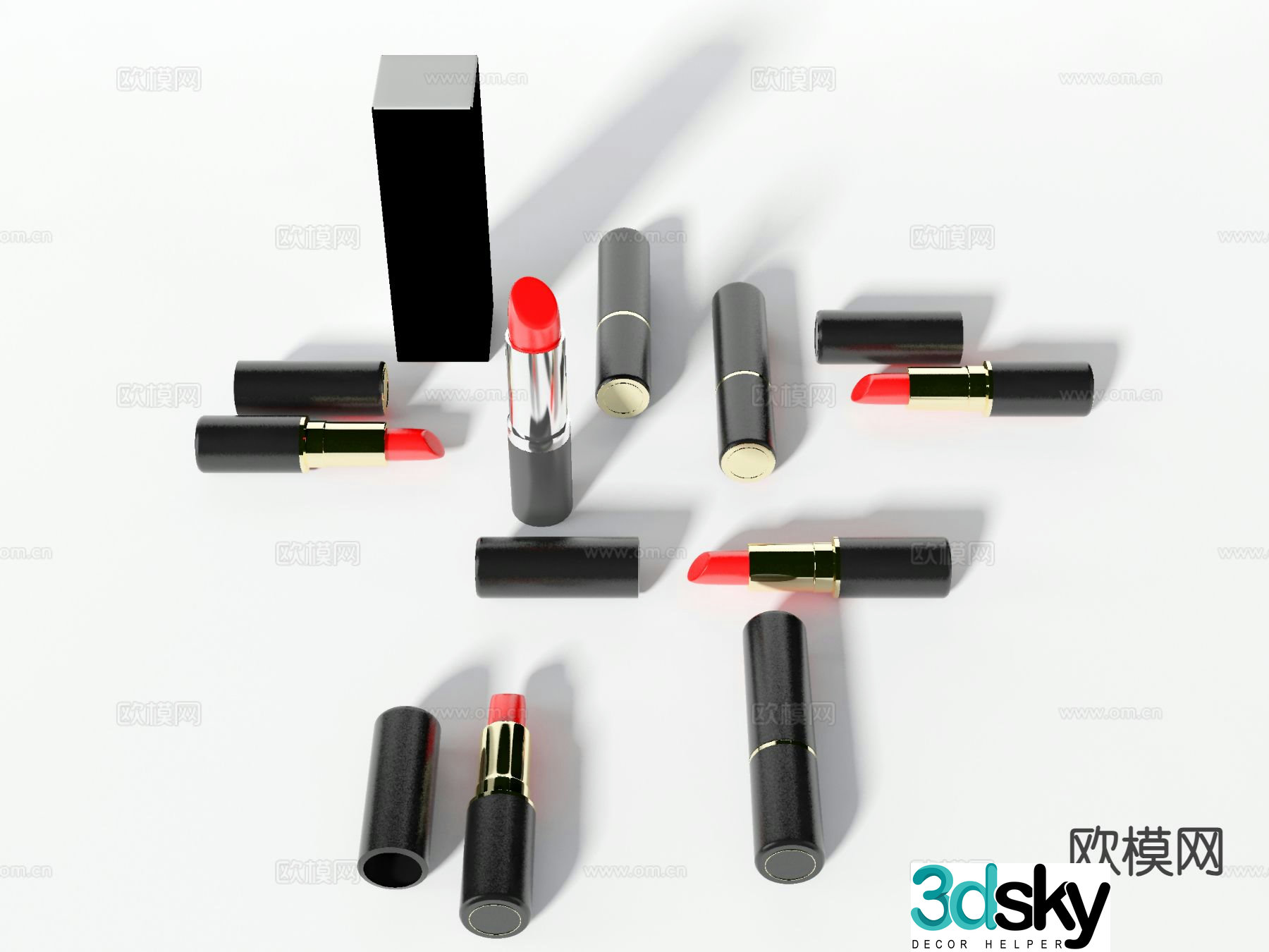 lipstick cosmetics beauty 3d model