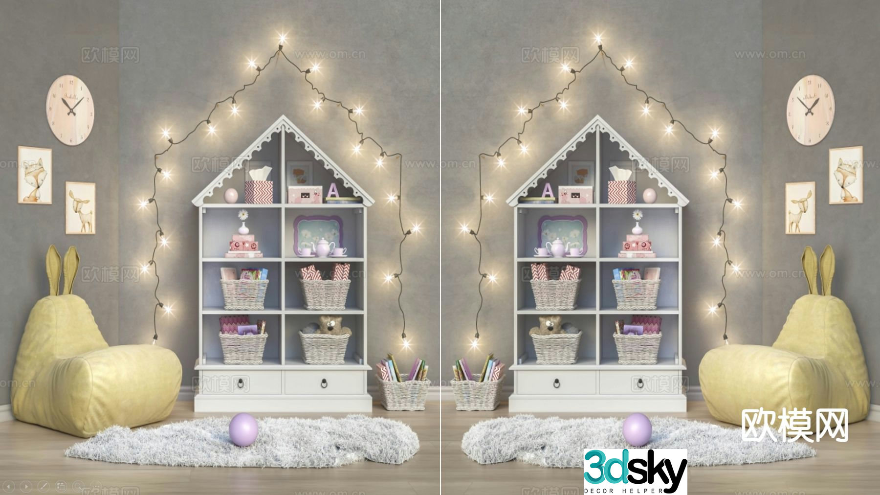 IKEA children’s toy cabinet 3d model