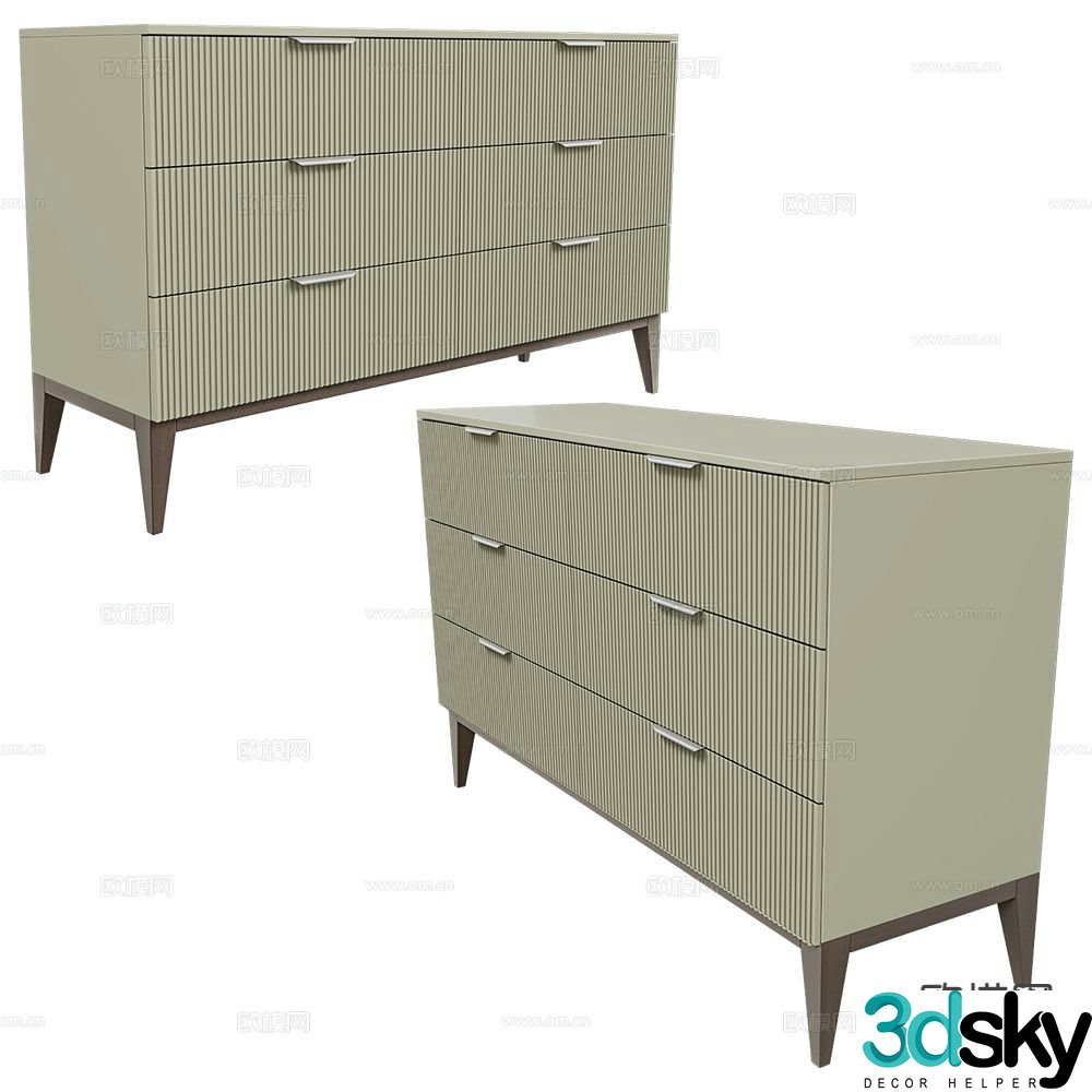 Mister side cabinet drawer 3d model