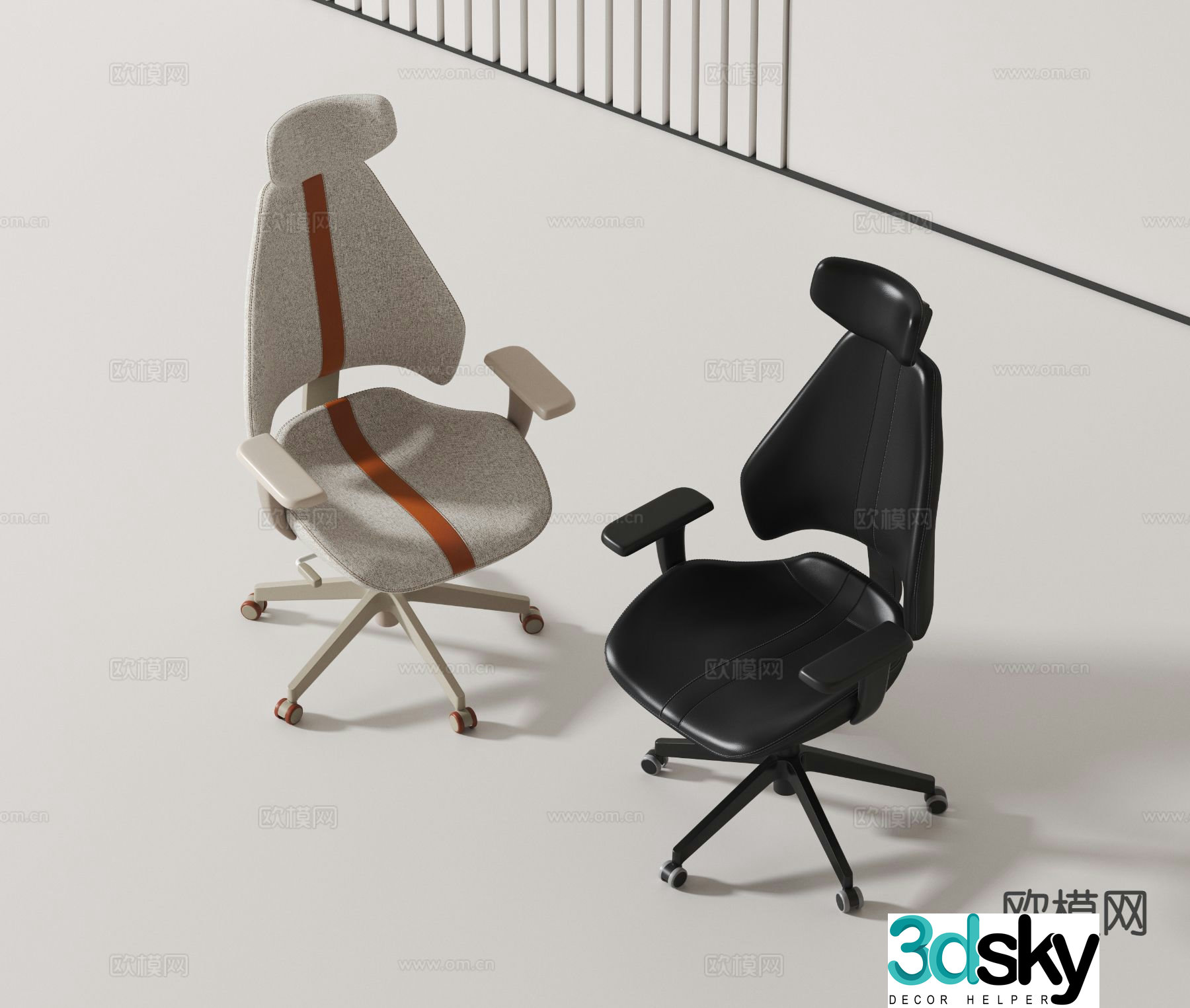 Modern office chair shift chair staff chair 3d model