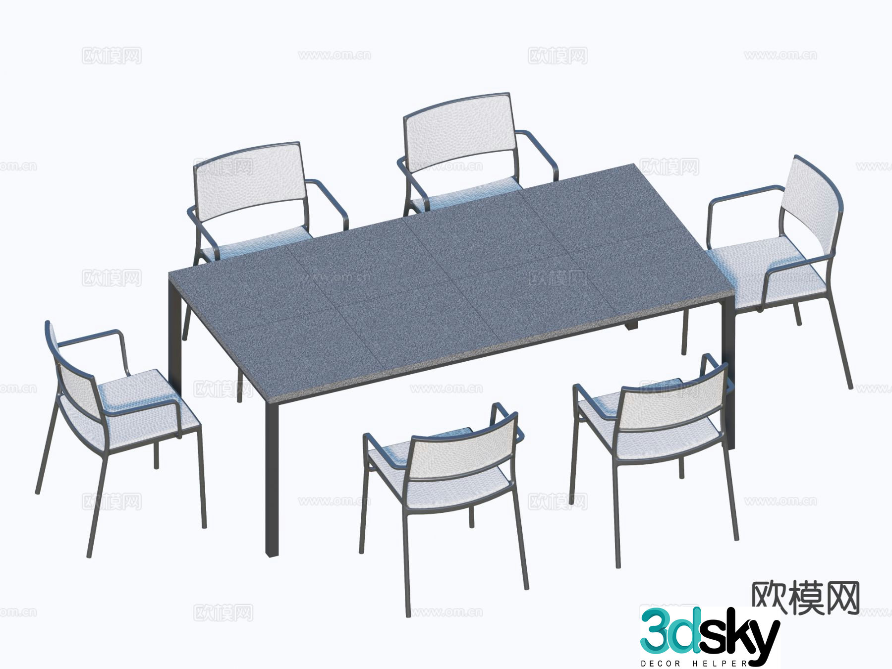 Modern outdoor tables and chairs patio tables and chairs 3d model