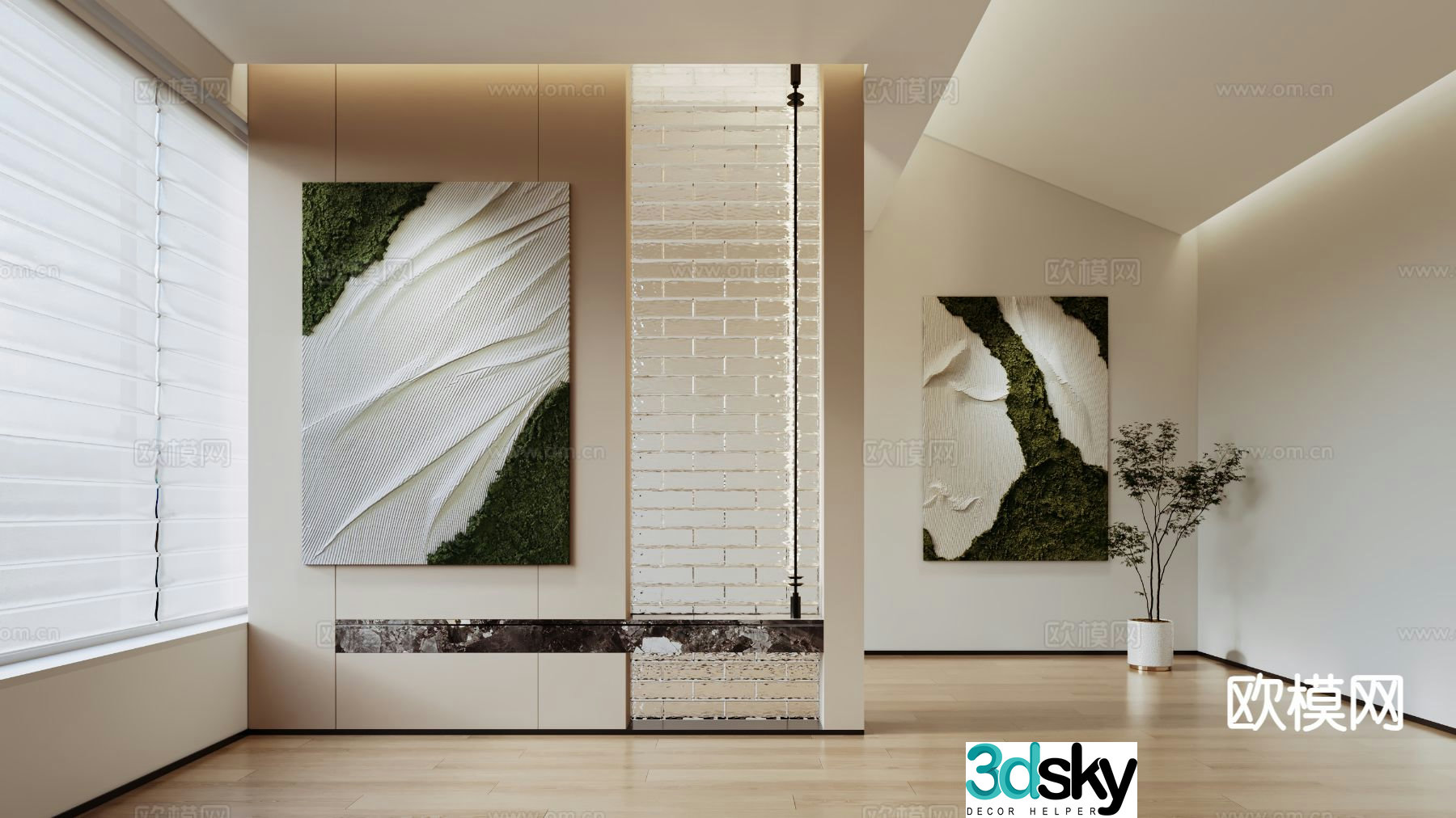 Entrance hall entrance hall aisle 3D model