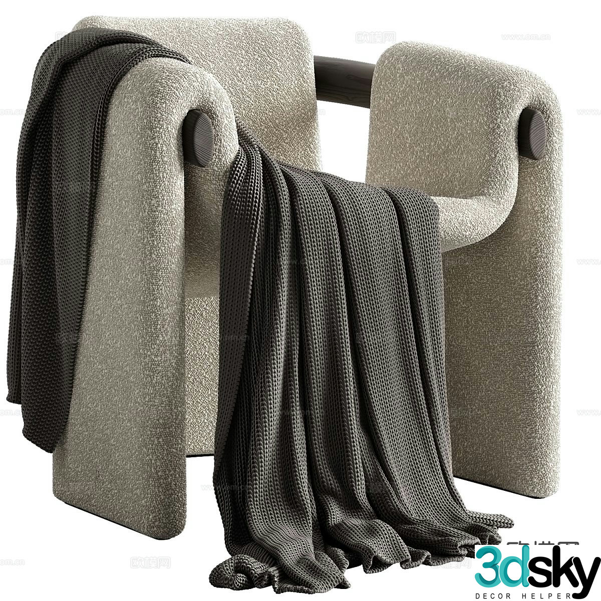 Modern chair leisure chair 3d model
