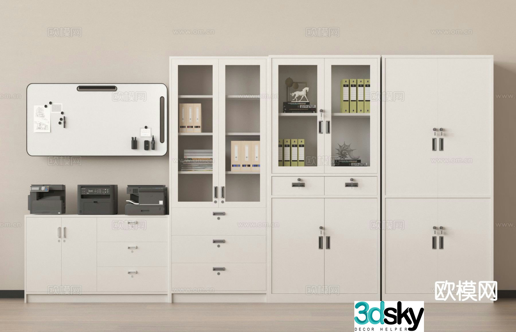 Modern filing cabinet filing cabinet information cabinet 3d model