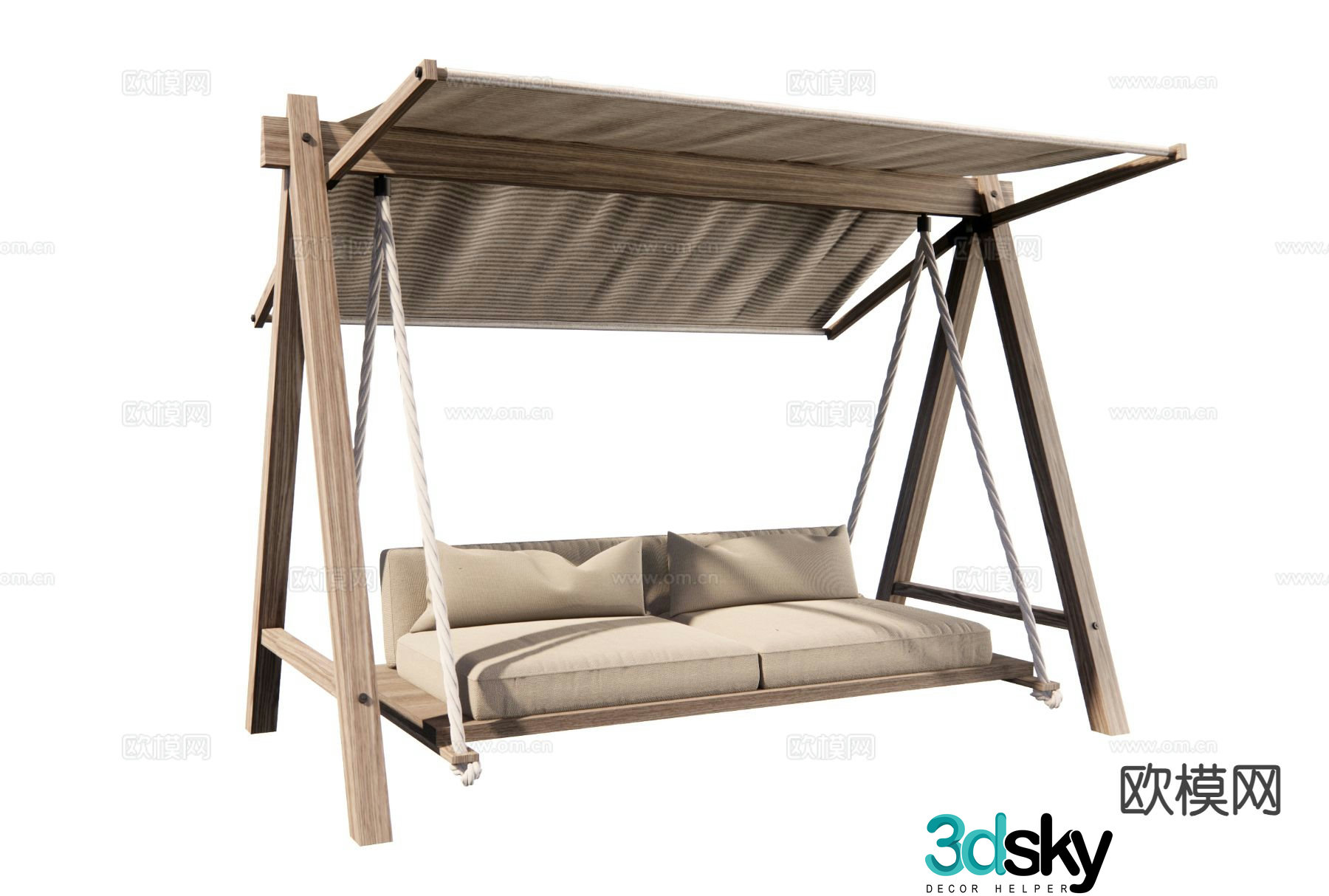 Wabi-sabi hanging chair swing chair garden chair 3d model