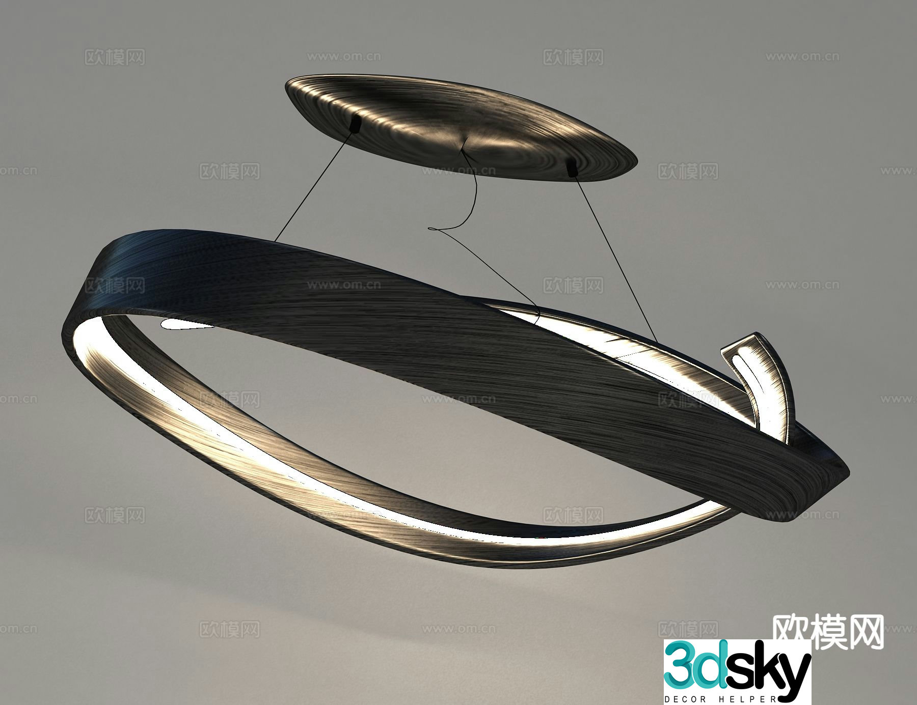 Ring chandelier geometric chandelier 3d model
