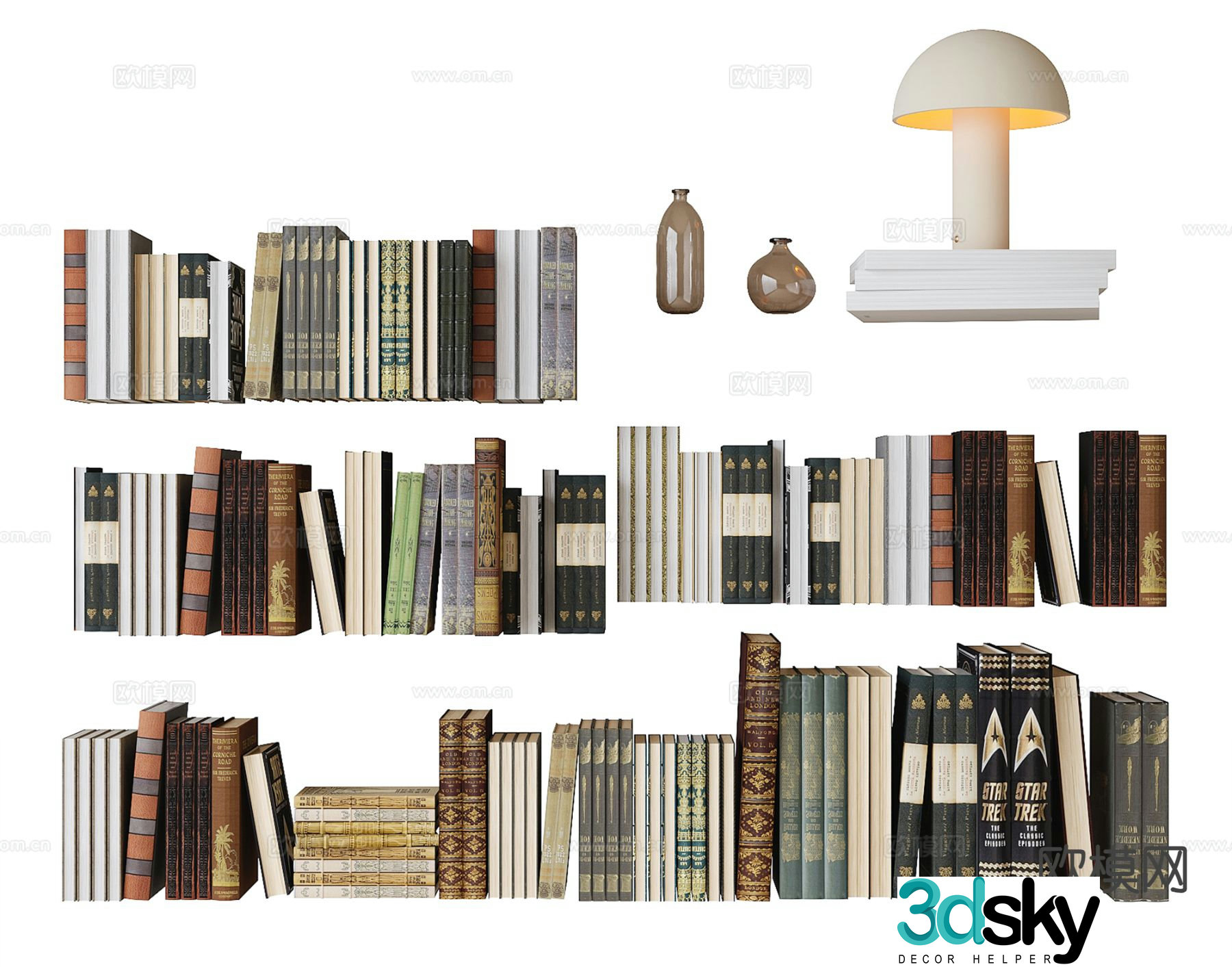 French book desk lamp 3d model