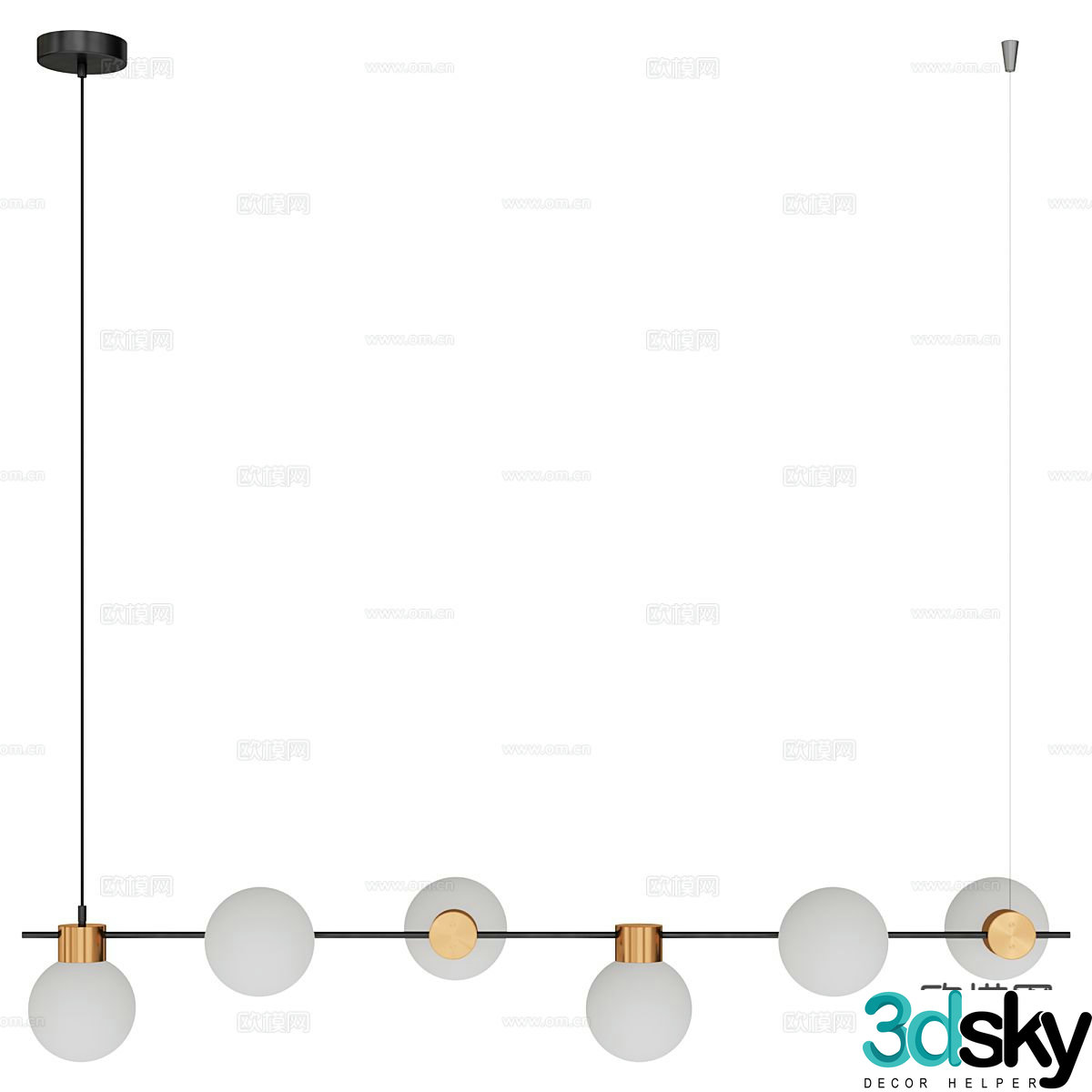 Creative chandelier hall chandelier 3d model