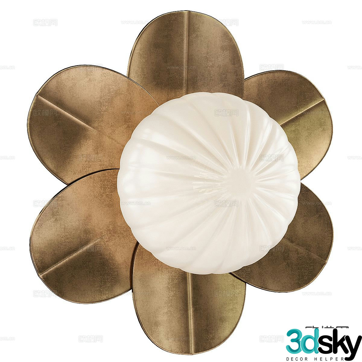 Flower wall lamp 3d model