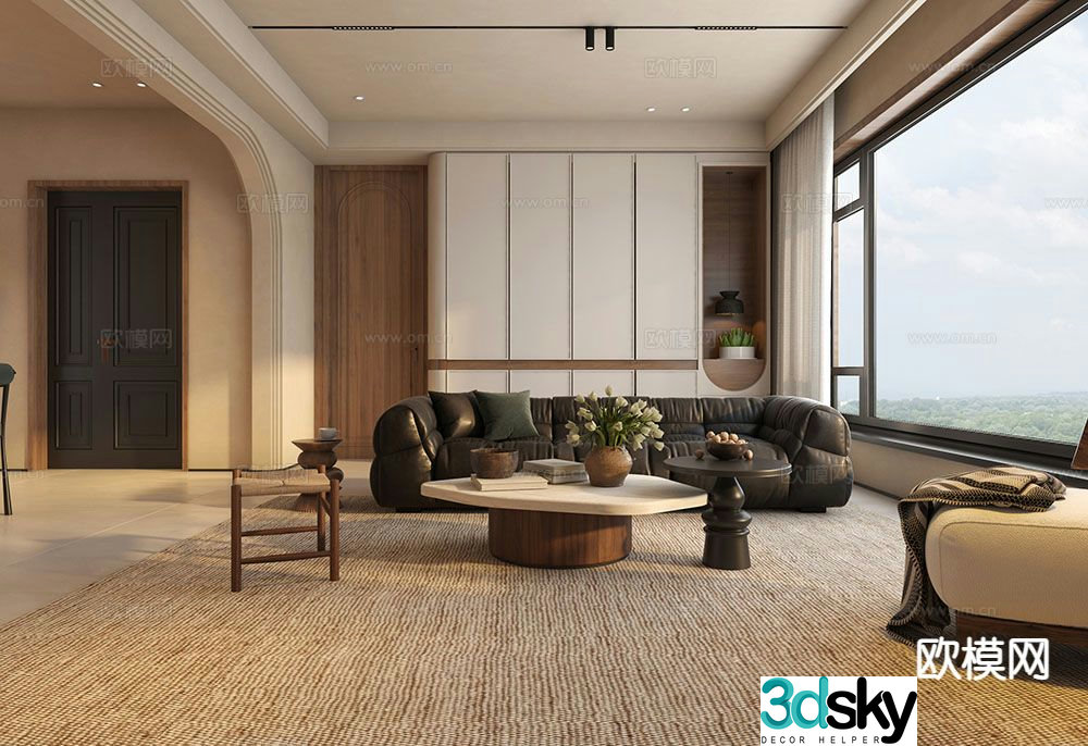 Medieval style living room 3D model