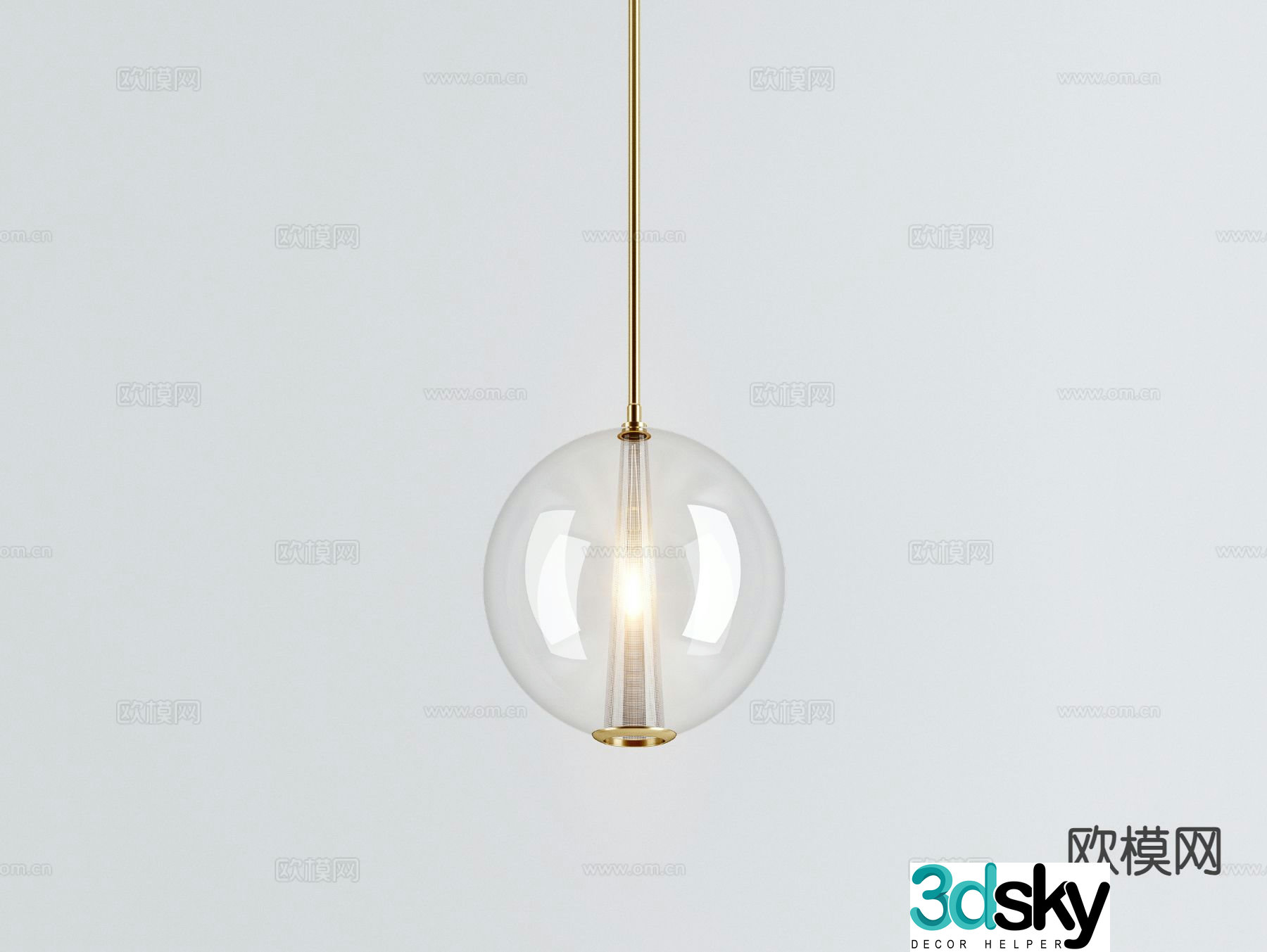Bedside small chandelier glass small chandelier 3d model