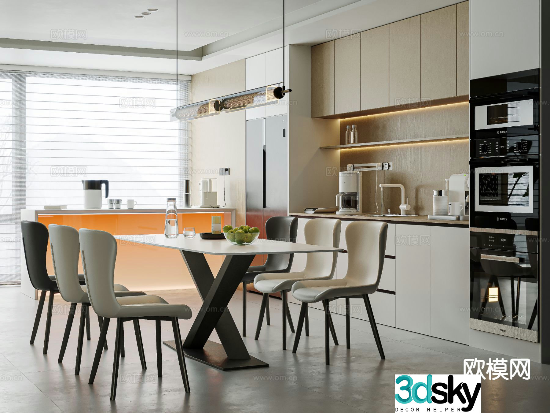 Modern restaurant 3d model