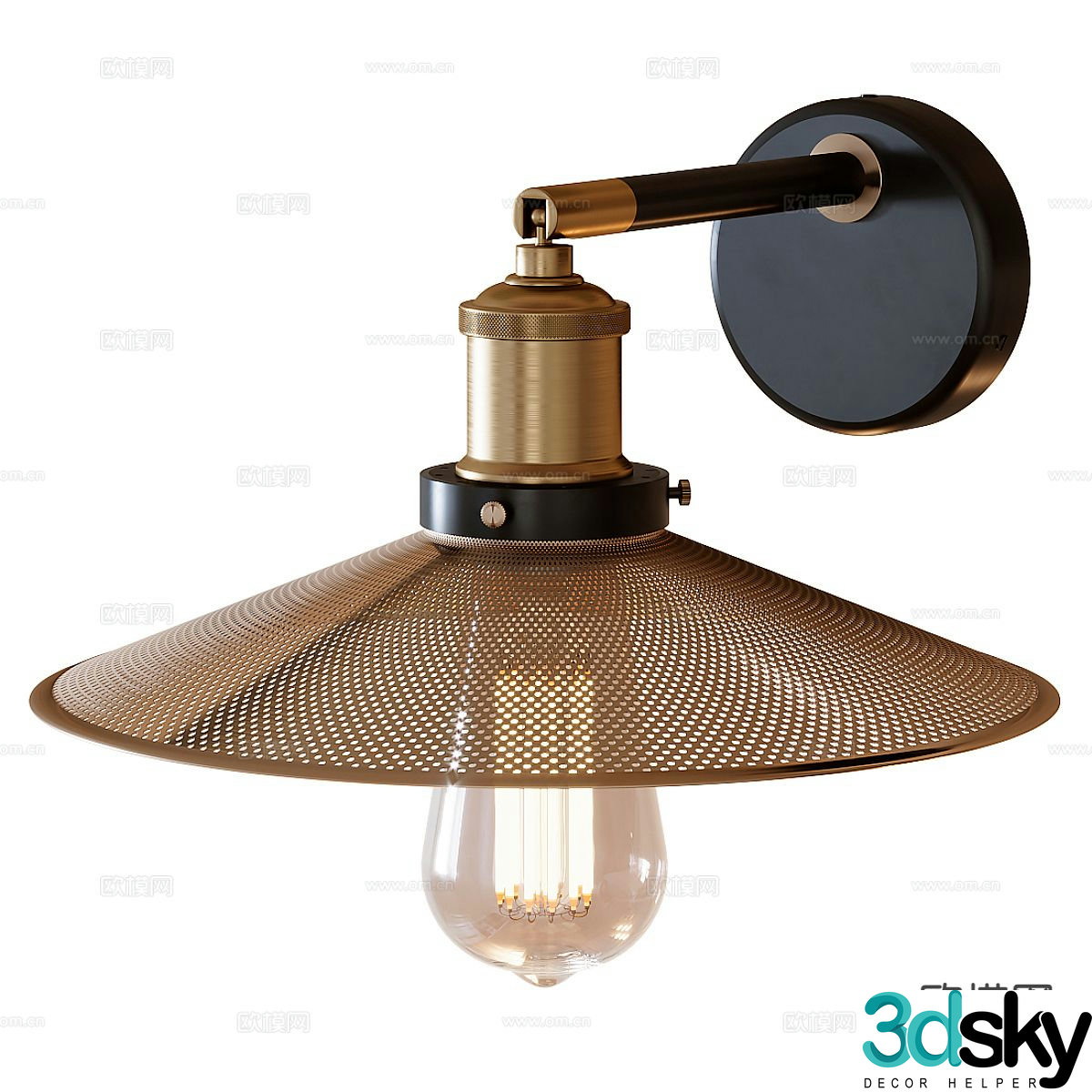 Light luxury wall lamp 3D model