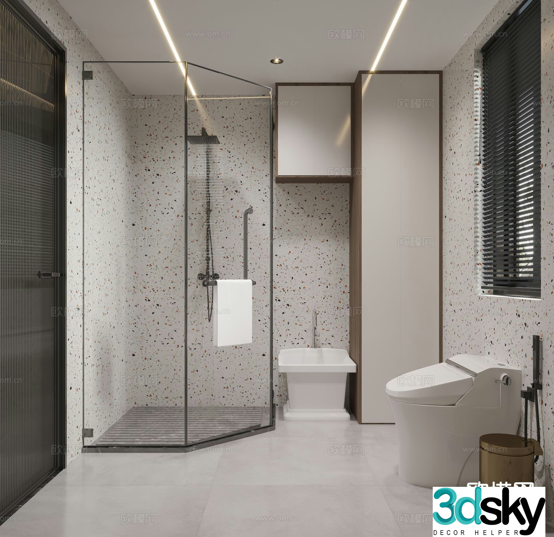 Modern bathroom bathroom 3d model