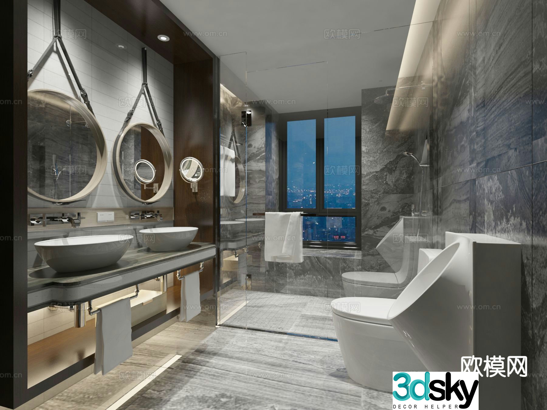 Modern bathroom bathroom 3d model
