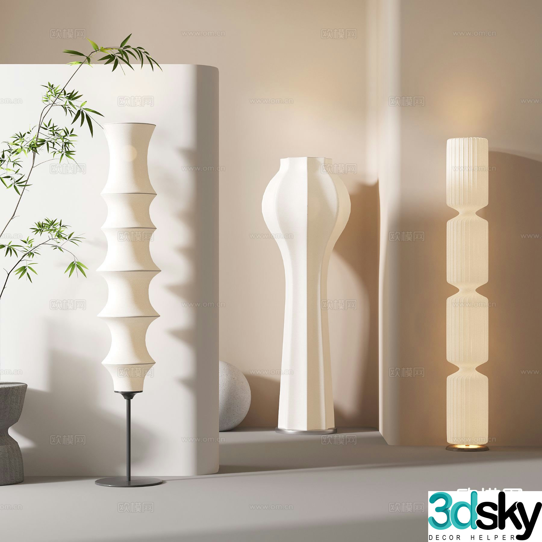 French floor lamp art lamp 3d model