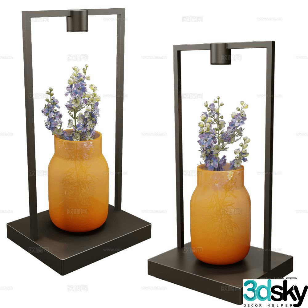 Artemide vase table lamp art lamp 3d model