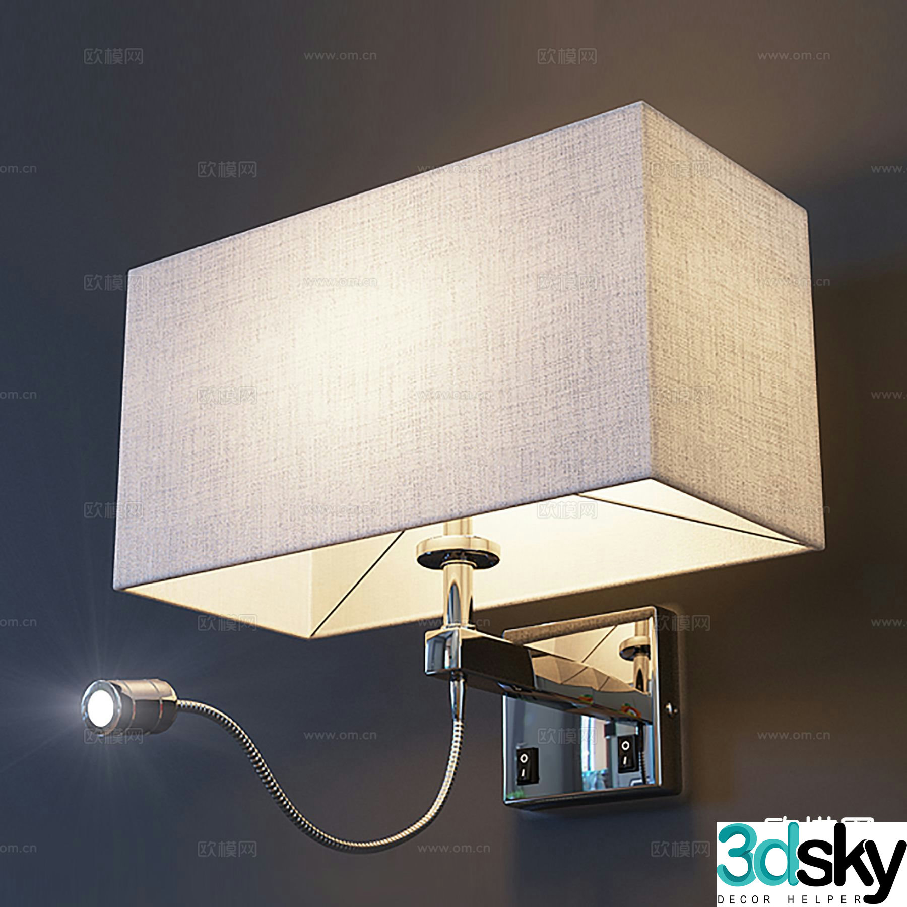 Modern wall light 3d model