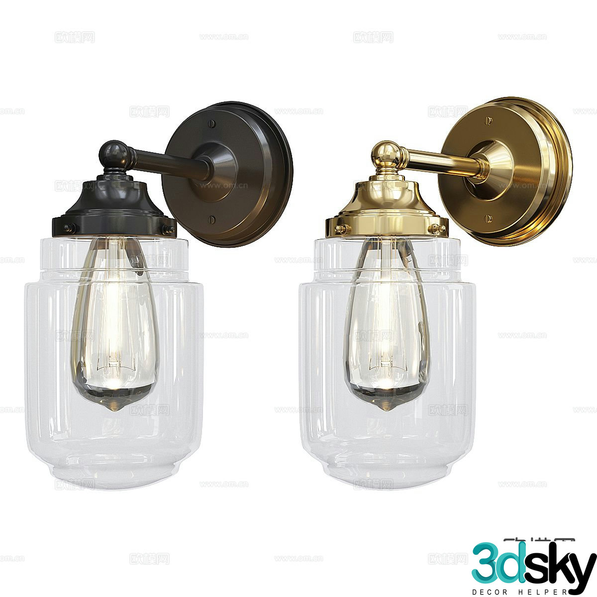 Outdoor wall light 3d model