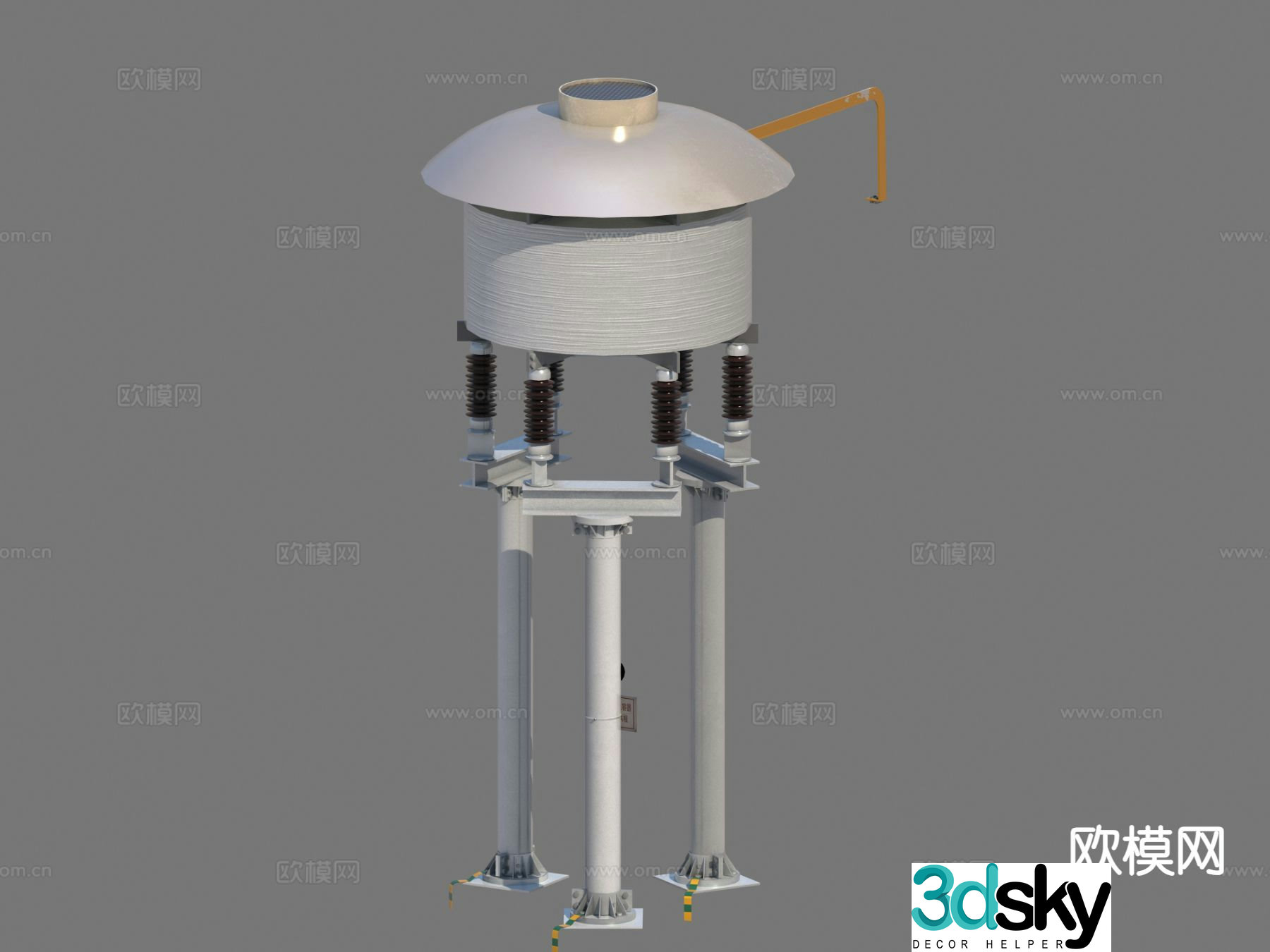 High voltage reactor reactor 3d model