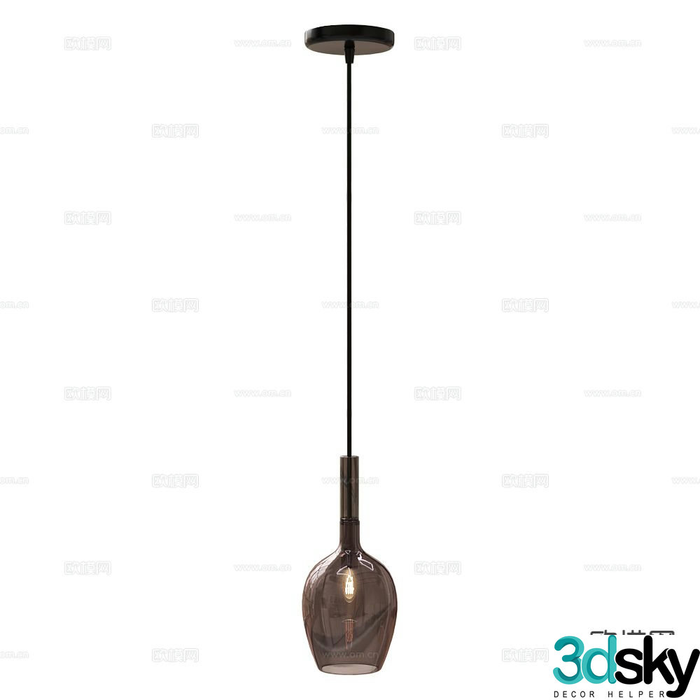 Italamp glass chandelier 3d model
