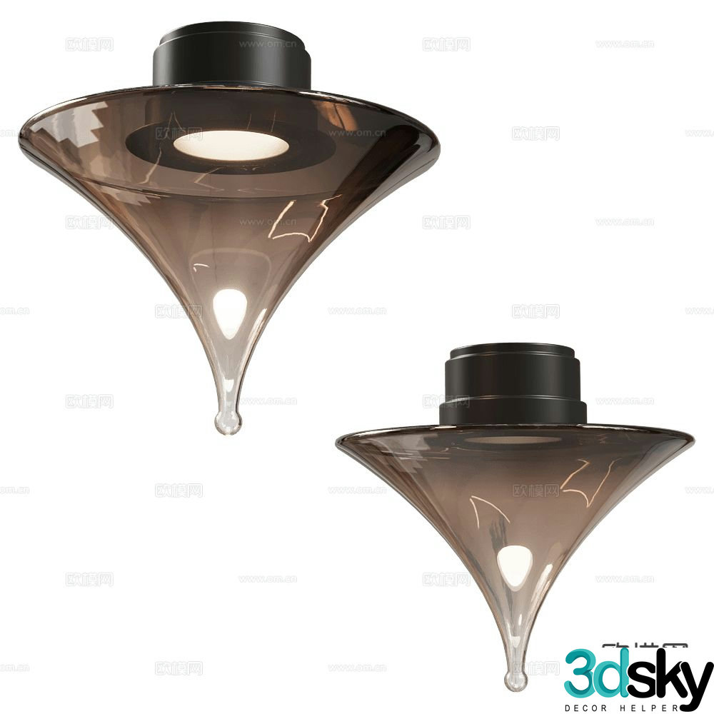 Italamp glass ceiling lamp 3d model