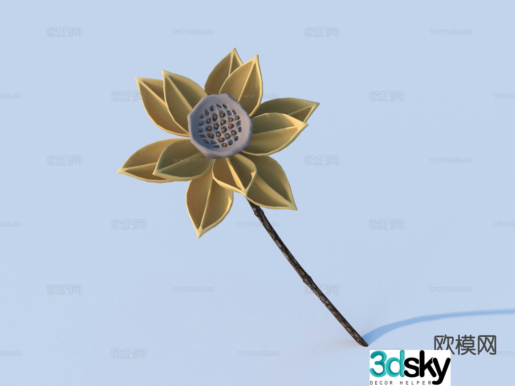 Floral Sculpture Art Ornaments 3D Model