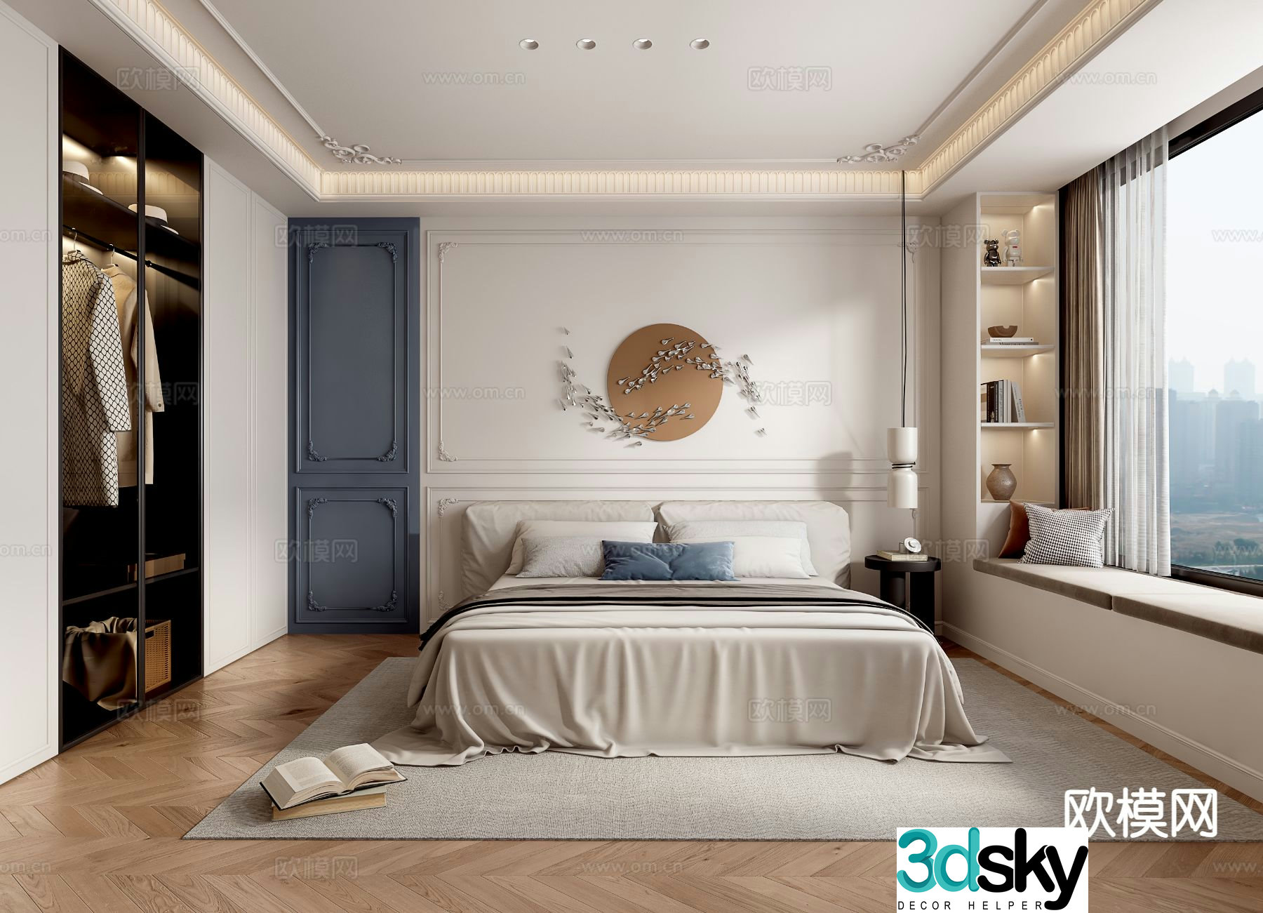 French bedroom master bedroom 3d model