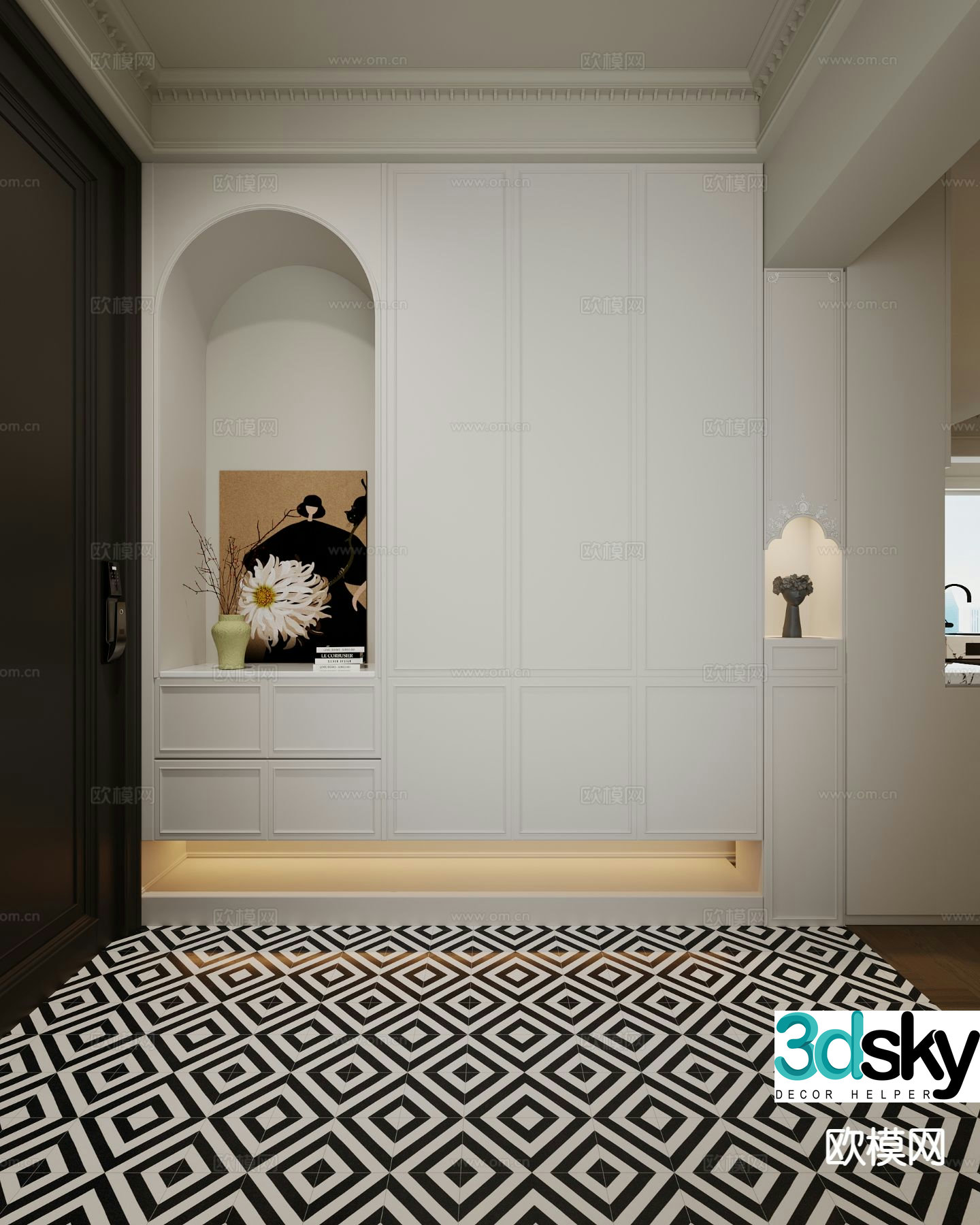 French living room 3d model