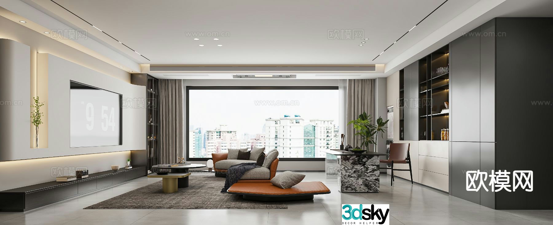 Modern living room 3d model