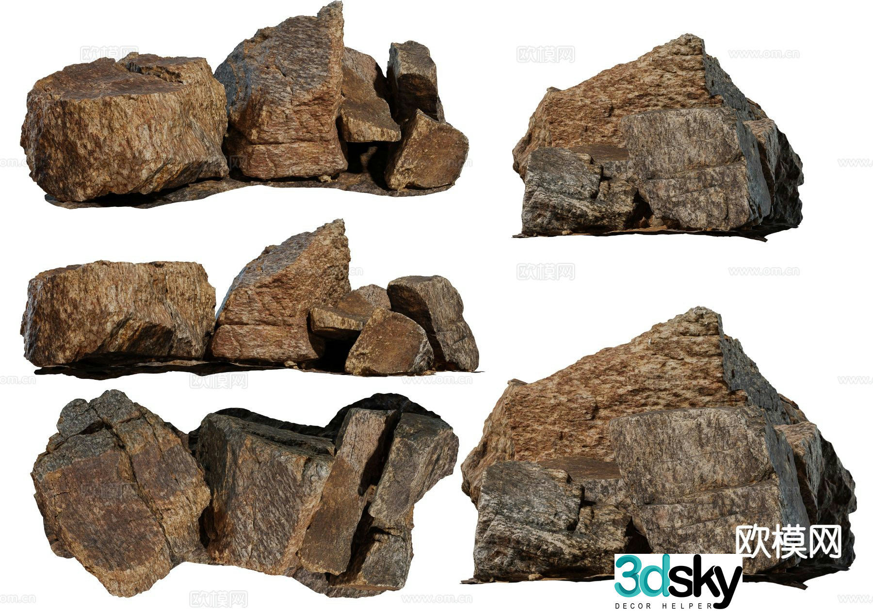 landscape stone rock stone stone 3d model