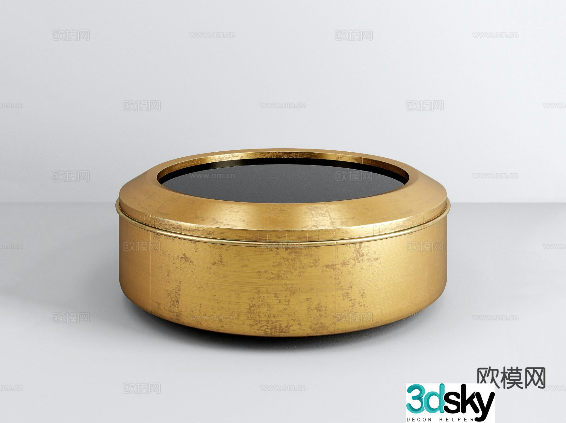 Medieval style coffee table round coffee table 3d model