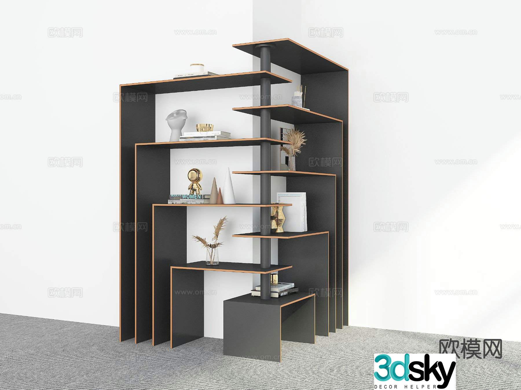 Modern storage rack display rack display rack 3d model