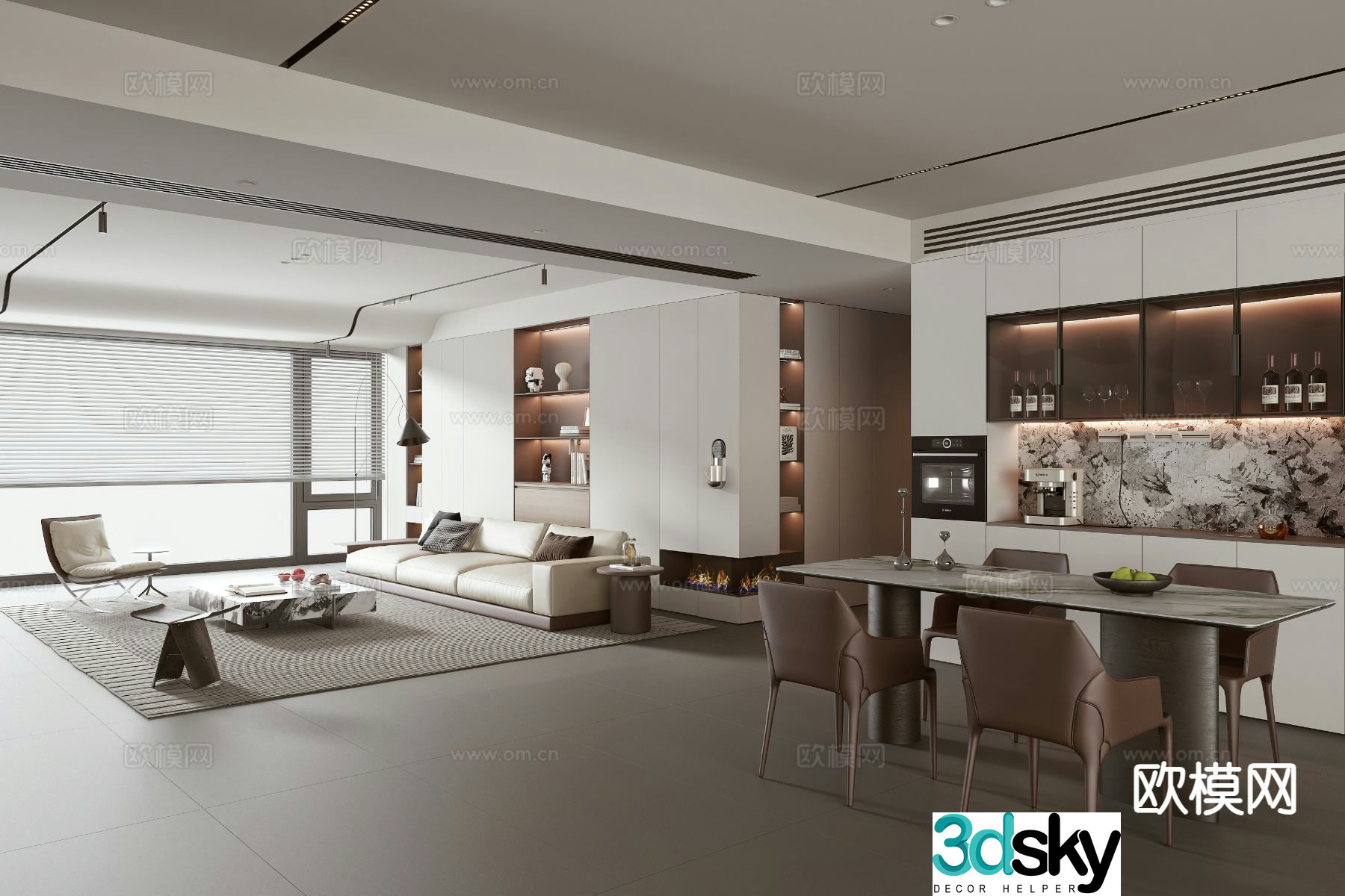 Italian restaurant 3d model