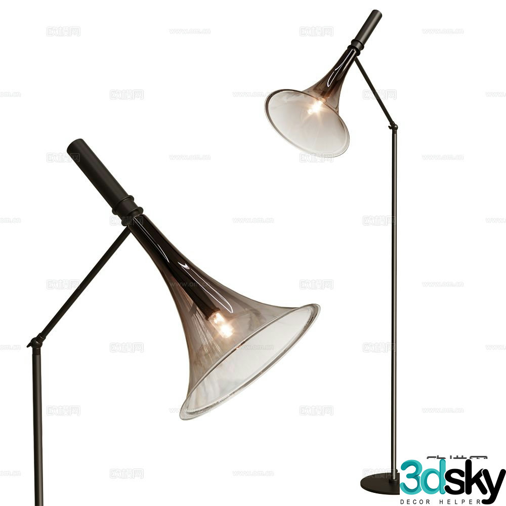 Italamp glass floor lamp 3d model