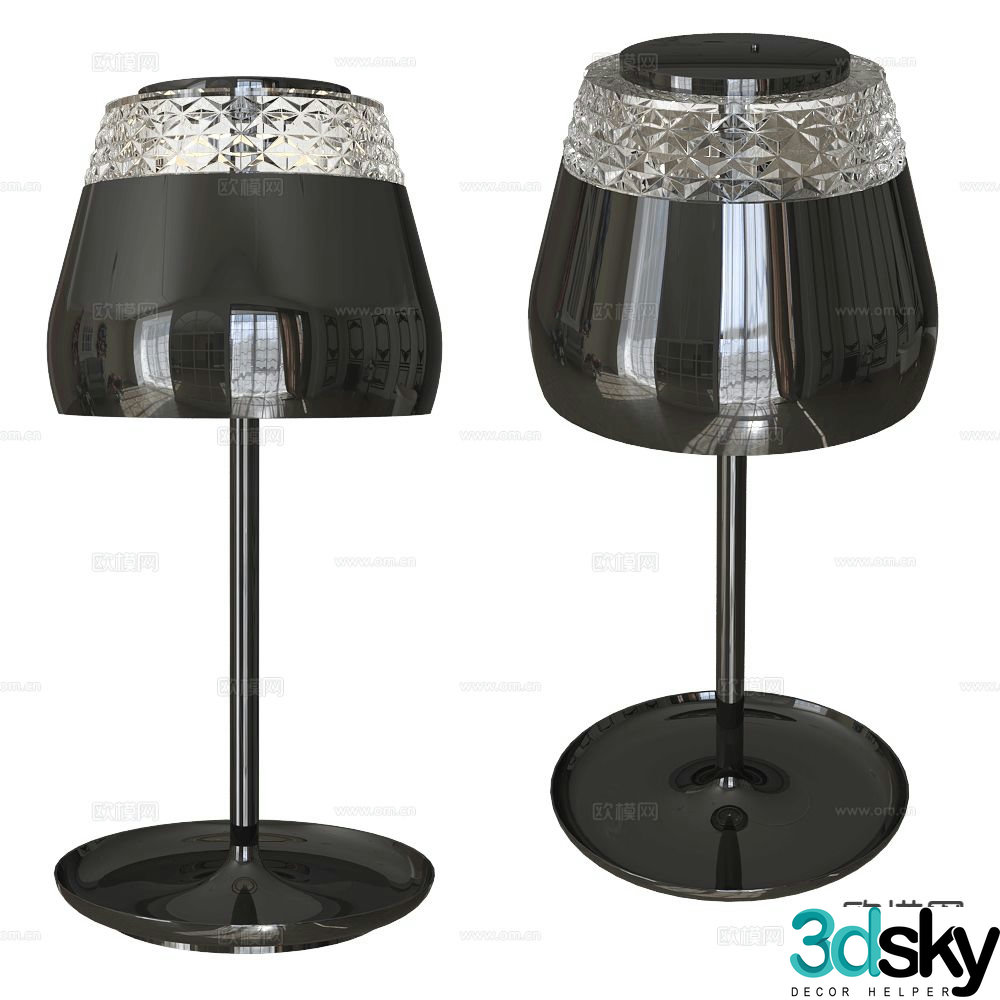 Moooi glass table lamp 3d model