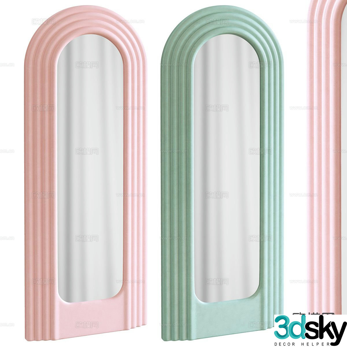 Special-shaped mirror full-length mirror full-length mirror 3D model
