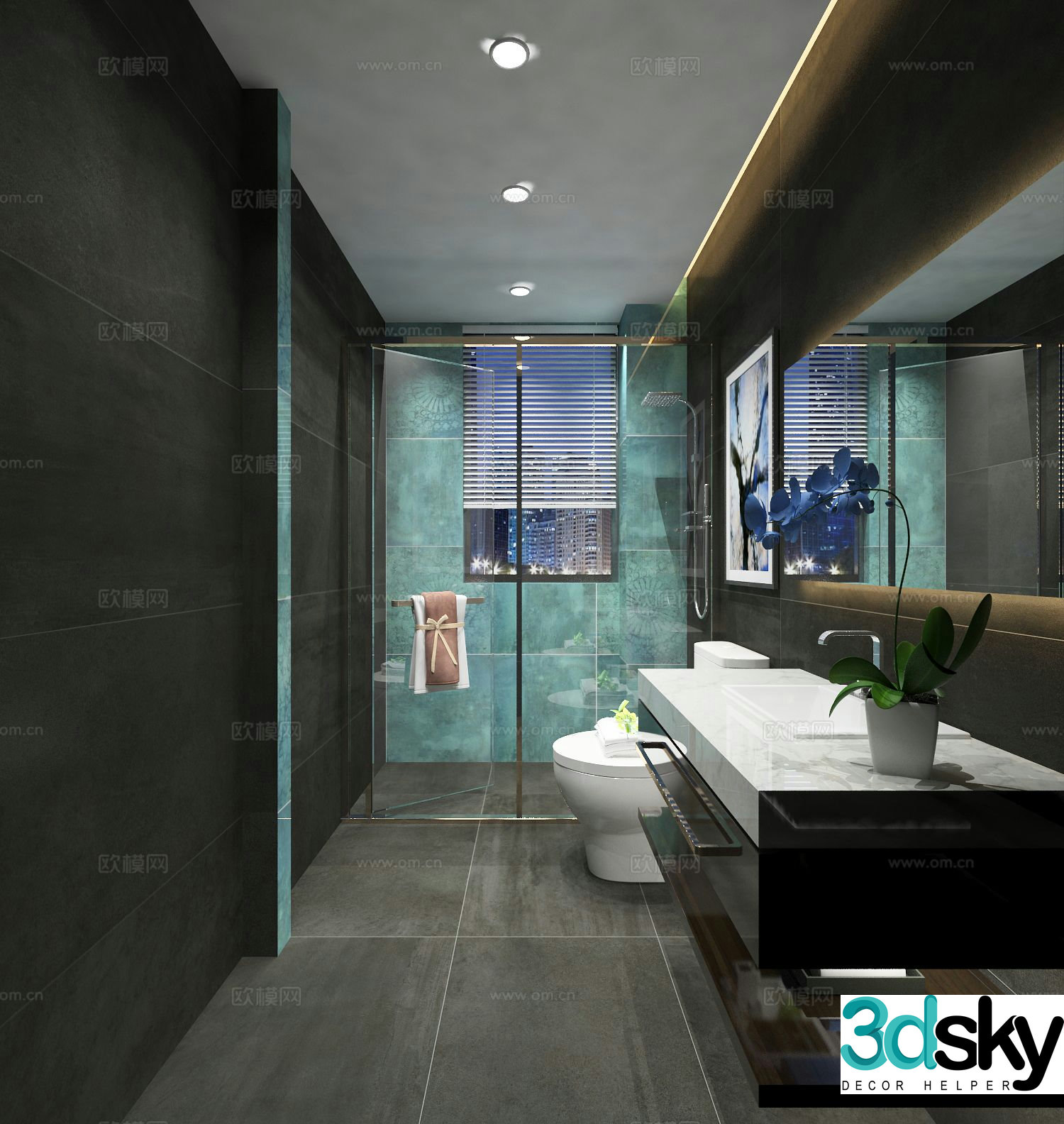 Postmodern bathroom bathroom 3d model