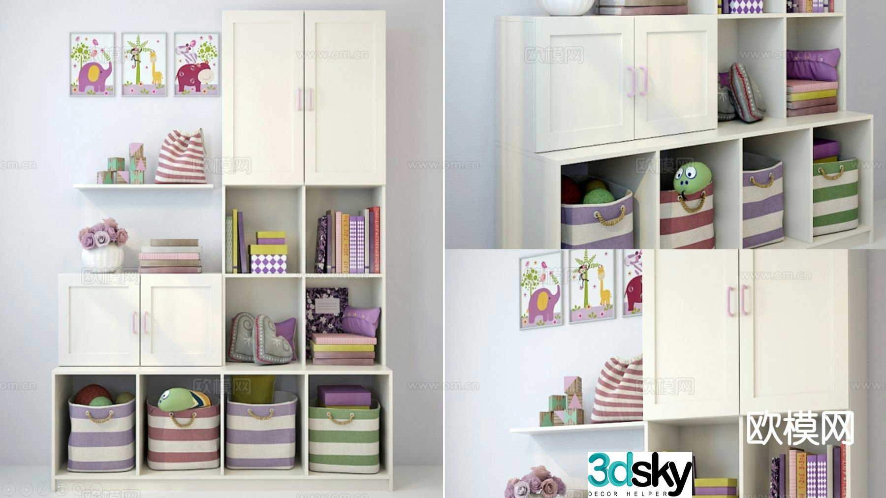 IKEA children’s toy cabinet storage cabinet 3d model